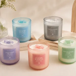 10oz colored frosted glass candle jar for luxury scented candles