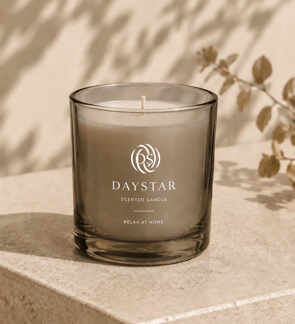300ml smoke glass candle jar for scented candles
