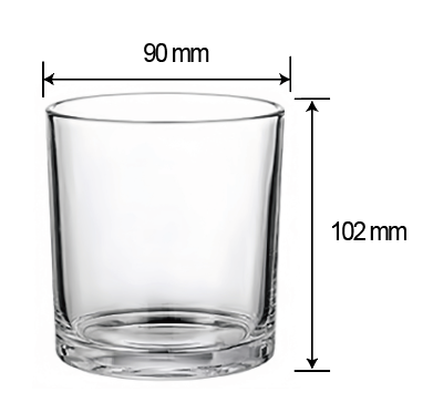 90102mm candle glass jar