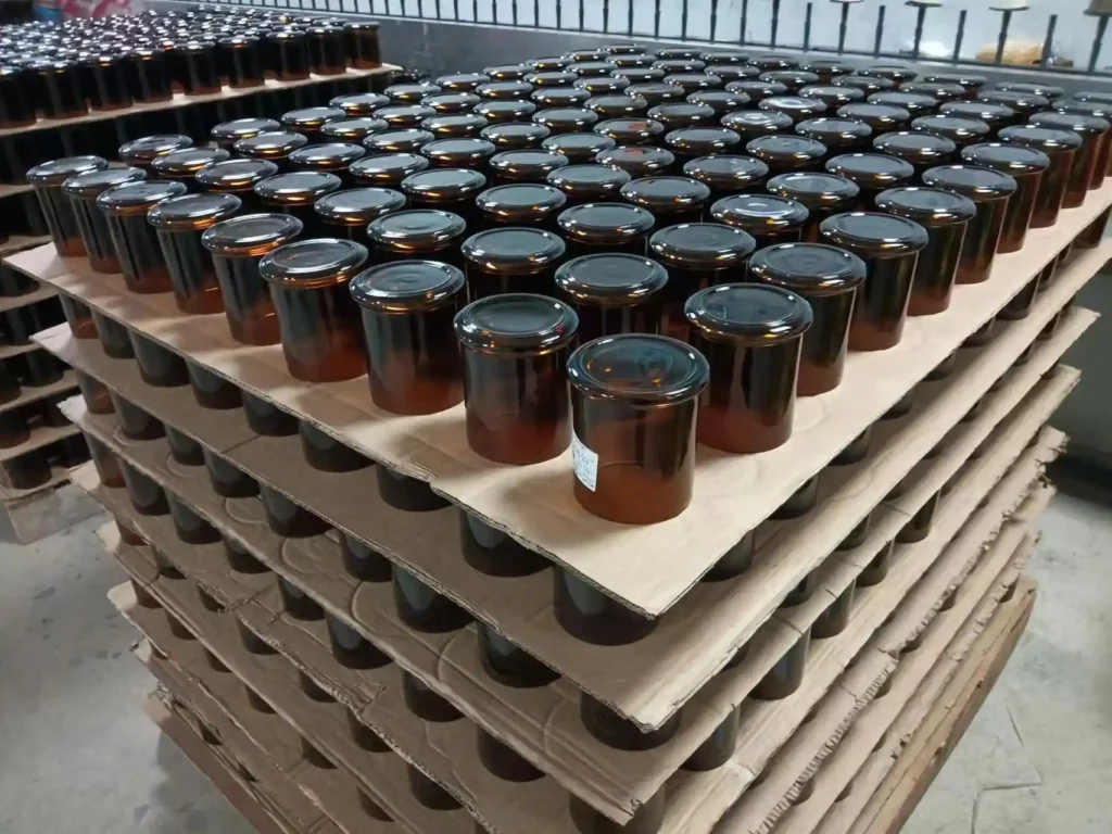 amber candle jars