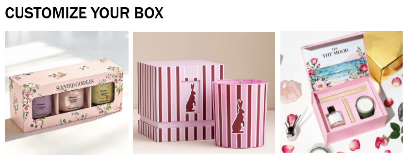 candle jars with custom box