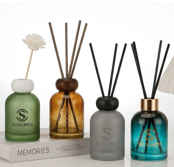 colored glass reed diffuser bottle