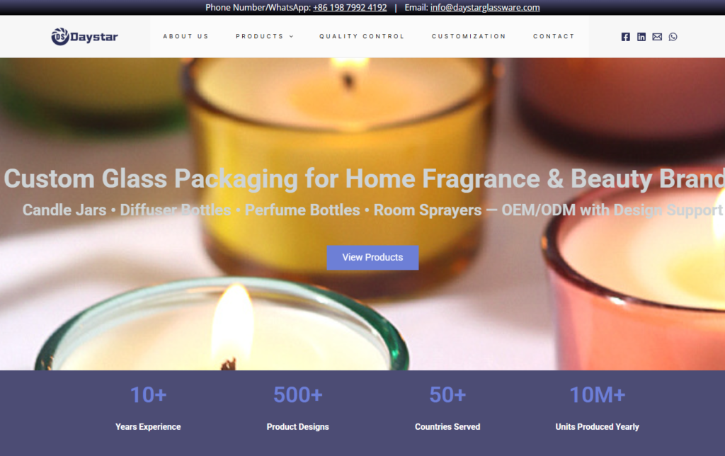 glass bottle manufacturer new website