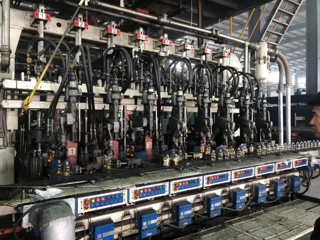 Glass production line for candle jar manufacturing