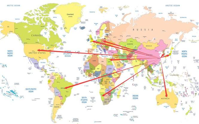 globe map