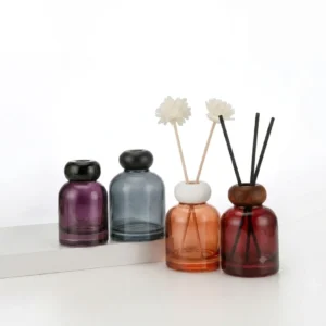 luxury colored glass reed diffuser bottle for home fragrance