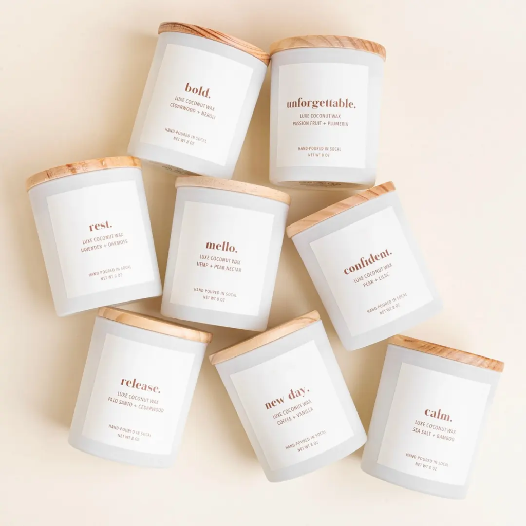 matte white candle jars