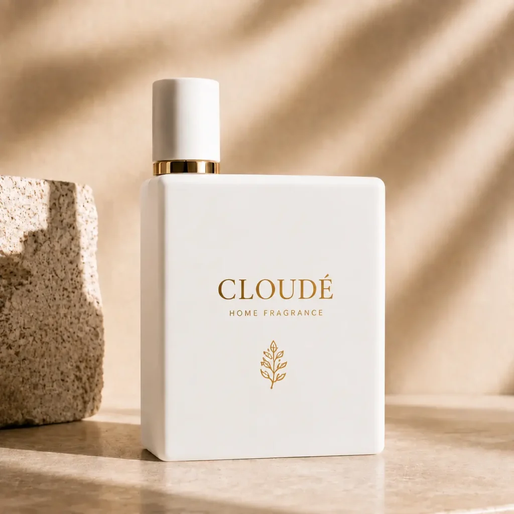 matte white square glass perfume bottle for luxury fragrance