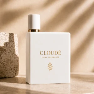 matte white square glass perfume bottle for luxury fragrance
