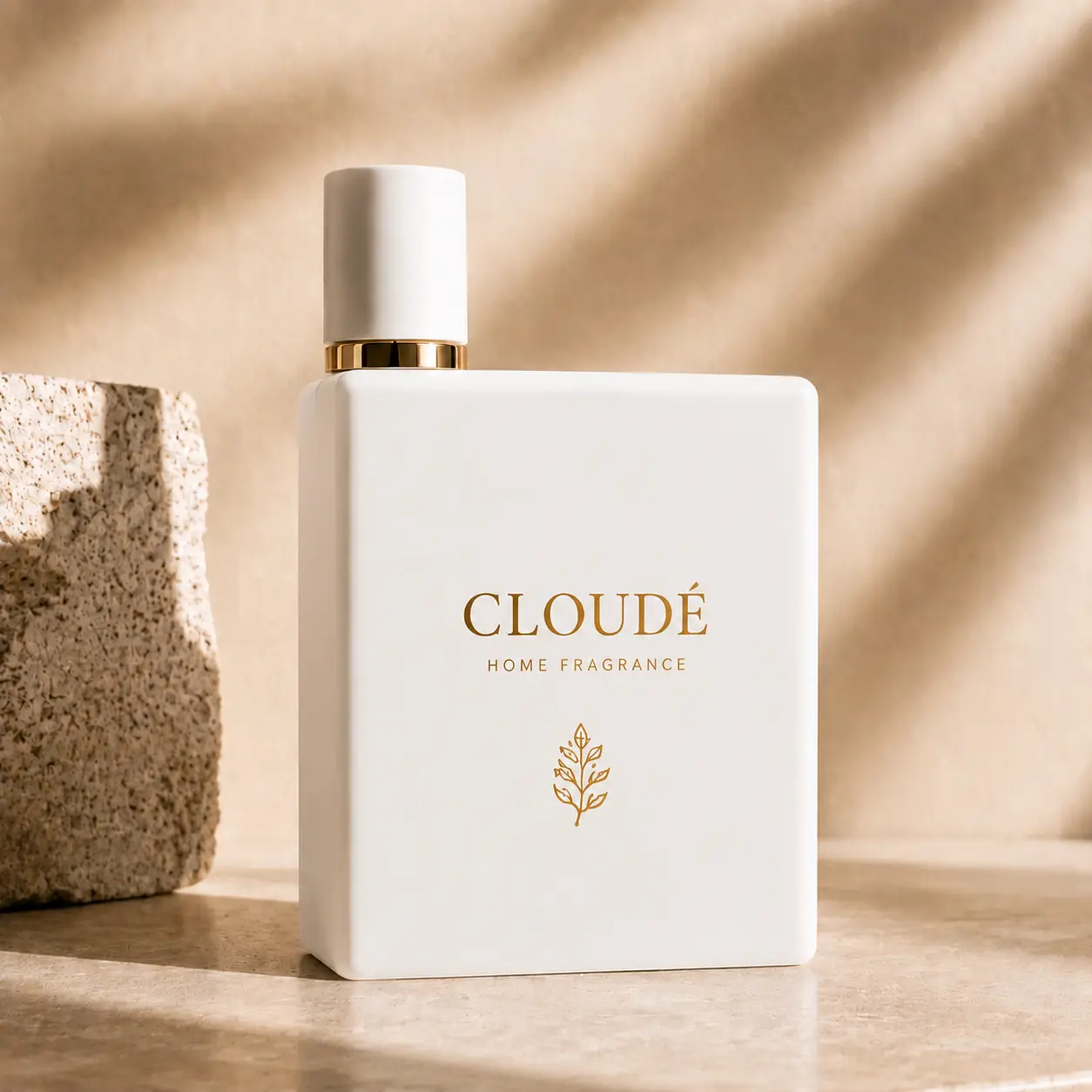 matte white square glass perfume bottle for luxury fragrance
