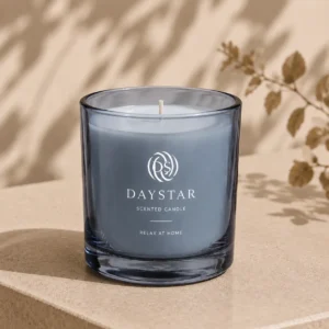 navy blue glass candle jar 300ml for luxury scented candles