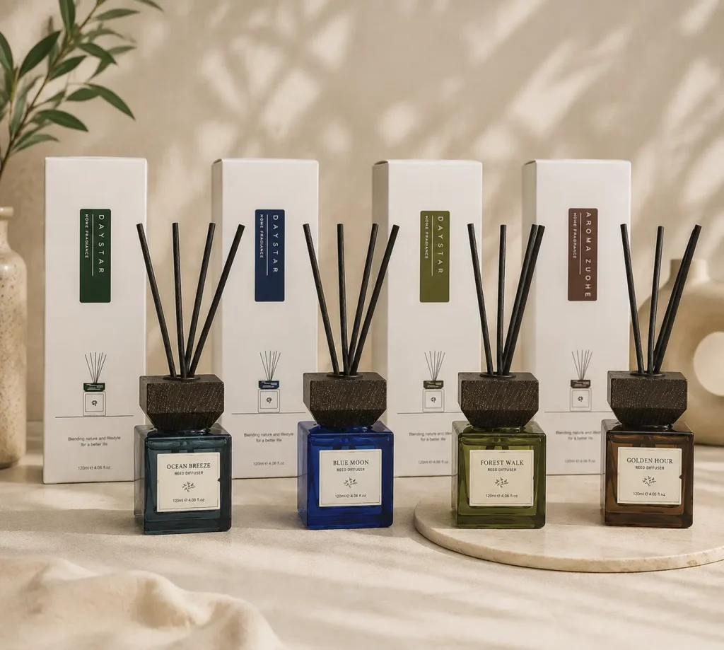 premium colored glass diffuser bottle for home fragrance brands