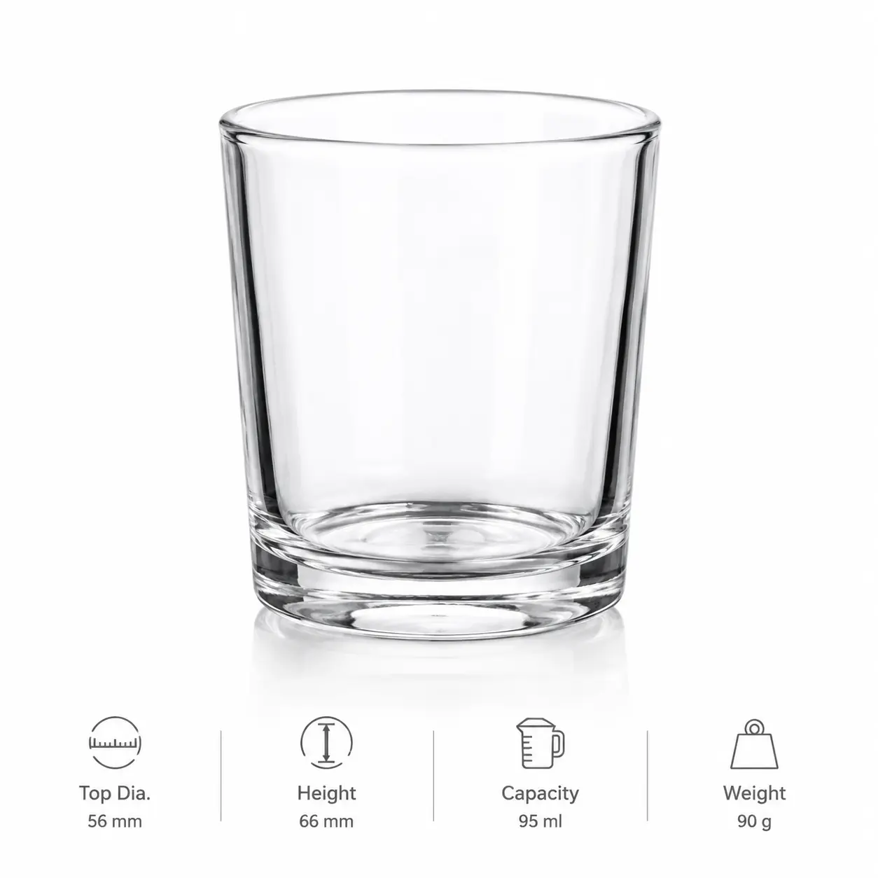 small glass candle jar wholesale