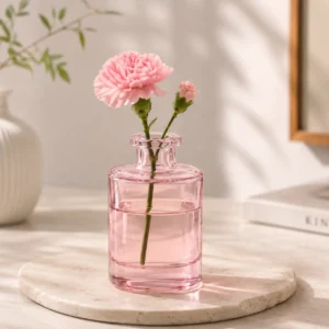 150ml pink glass reed diffuser bottle for home fragrance packaging