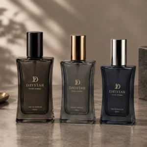 DSP143 slim rectangular glass perfume bottle with metal cap