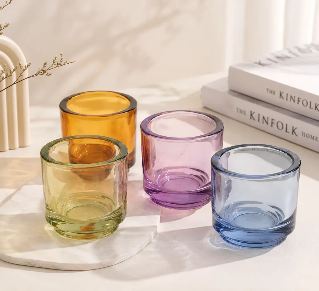 DSS2001-DSS2008 thick wall colored glass candle jars