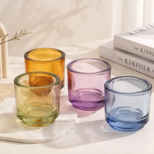 DSS2001-DSS2008 thick wall colored glass candle jars