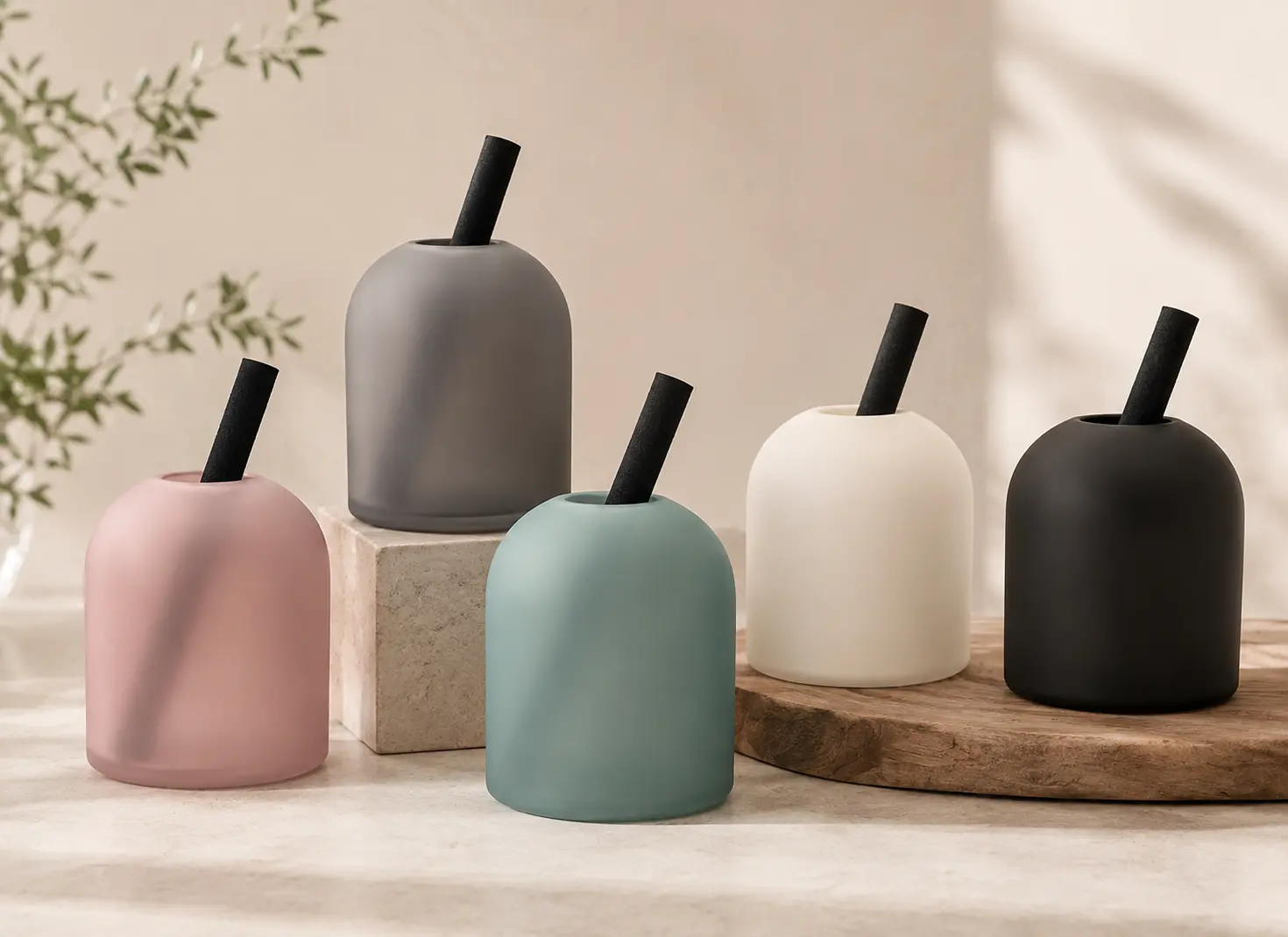 custom colored reed diffuser bottles for home fragrance