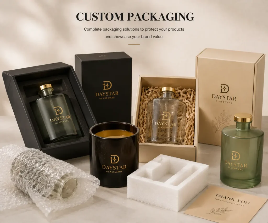 custom packaging supplier for glass bottles