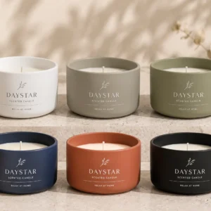 multicolor matte glass candle jars for luxury candles