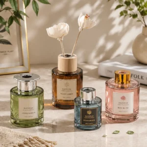 premium colored glass aroma bottle for home fragrance