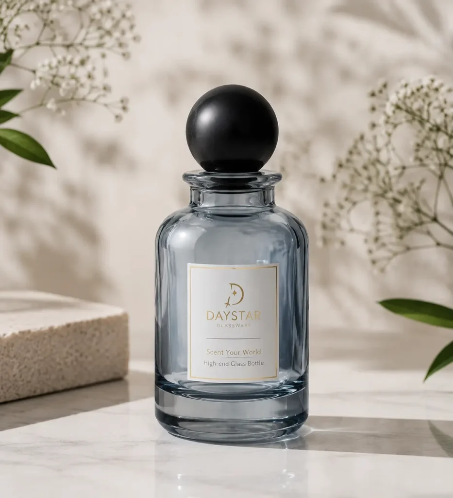 round luxury perfume bottles with ball cap